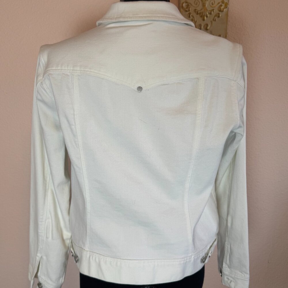 Spring Summer Staple Classic White Jean Jacket Bright White Medium Liverpool - Picture 11 of 15